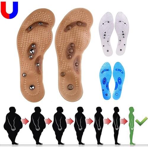 Magnetic Foot Massager Silicone Leg Feet Massage Tool Insole Shoe Pad Slimming Acupressure Acupuncture Muscle Stimulator