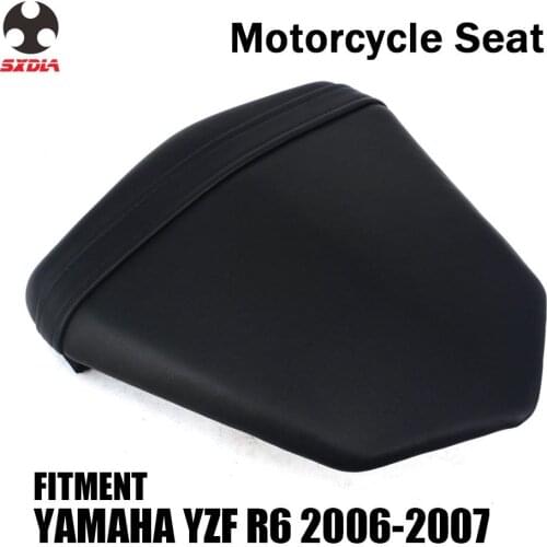 Motorcycle Street Bike Rear Passenger Cushion Leather Seat Cover For YAMAHA YZFR6 YZF R6 2006 2007 06 07