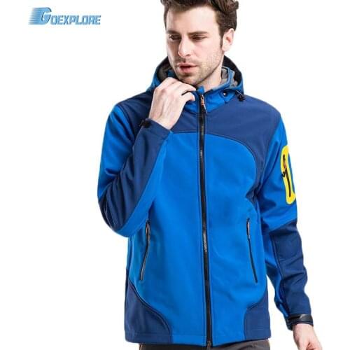 Mens Waterproof Breathable Softshell Jacket Outdoors Sports Coats Soft Shell Hiking Windproof spring autumn Outwear