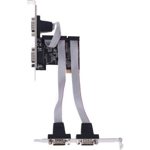 99100 Chipset PCIe 4 Port Serial Add on Card Multi RS232 DB9 COM Expansion Riser R1WC Wholesalse
