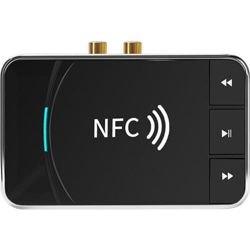 NFC Bluetooth 5.0 Receiver 3.5mm AUX Support NFC Wireless Adapter Stream Music On Speaker Simutaneously