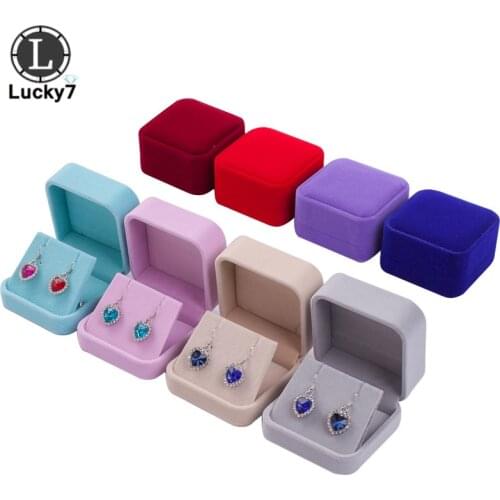 Wholesale Jewelry Gift Box for Earrings Display Jewellery Gift Storage Boxes Black Velvet Carrying Case Organizer