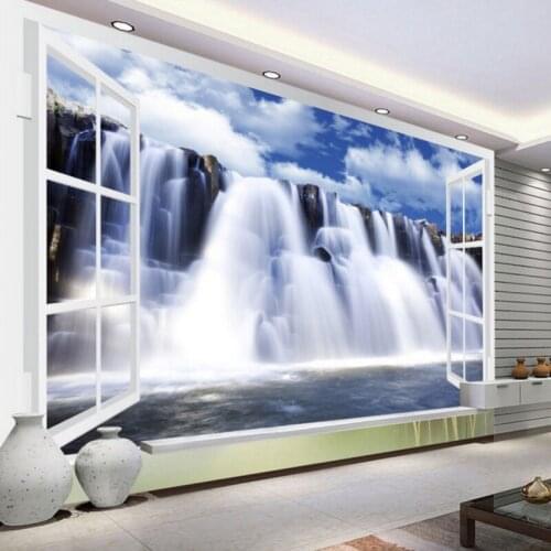 Custom 3d mural HD Falls Landscape Backdrop Restaurant Living Room Wallpaper Hotel hall custom Mural Walpaper