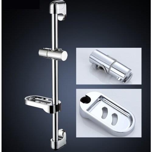 Stainless Steel Adjustable Lifting Shower Sliding Bar Shower Head Rail Slider Holder ABS Sliding Bar Head Holder