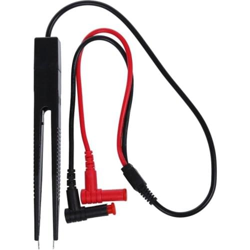 SMD Chip Test Clip Meter Lead Probe Multimeter Tweezer Capacitor Resistance