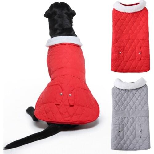 Warm Dog Jacket Winter Dog Clothes With Plus Fleece Neckline Windproof Cozy Cold Weather Dog Coat Lining Winter Dog Thick Vest