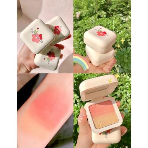Three Fight Gradient Blush Natural Repair Blush Enhance Complexion Blush Face Blusher Powder Rouge Makeup Cheek Cosmetics TSLM1
