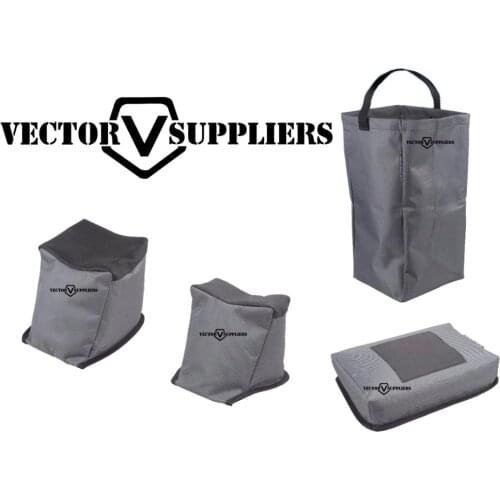 Vector Optics Triple Rest Shooting Bag Bench Unfilled Set 4 Pcs Pack Polyeste Sniper Gun Front and Rear Benchrest Set