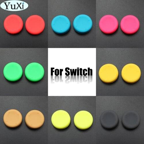 YuXi Multicolour Silicone Anti-Slip Enhanced Thumb Stick Cap For Nintend Switch NS NX Joy-Con Controller Thumbsticks Grips Cover
