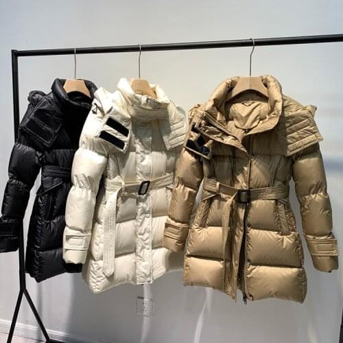 2021 womens winter white duck down jacket coat
