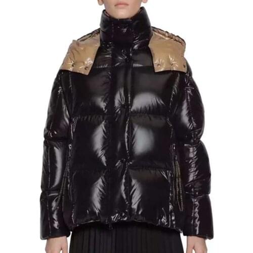 Ladies Winter Bread Suit Warm And Windproof Leisure Coat Hooded Womens Down Jacket Filled With White Duck Down 1:1