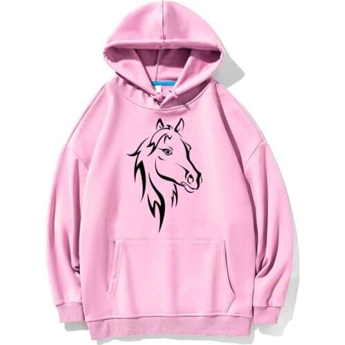 Winter Branded Mens Clothing Anime Sweatshirt Horse Graphic Hoodie Pullovers Hip Hop Streetwear Men Womens Tracksuit Hoody emo
