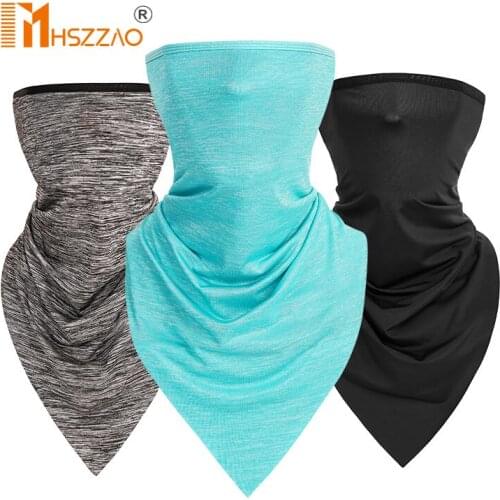 1 Pcs Cycling Ice Silk Triangle Scarf Summer Thin Seamless Magic Headband Men and Women Bicycle Sunscreen Bib Mask Bib