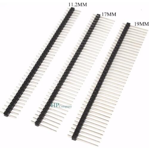 10PCS 40Pin 1x40 Single Row Male 2.54 19mm Breakable Pin Header Connector Strip