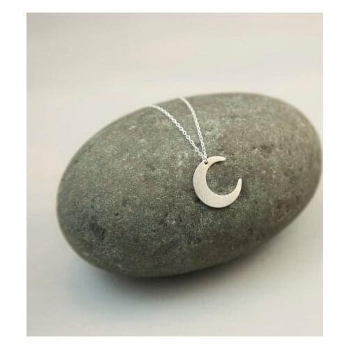 10PCS Cute Crescent Horns Half Moon Necklace Simple Galaxy Moon Pendant Chain Necklaces Geometric Minimalist Jewelry for Women