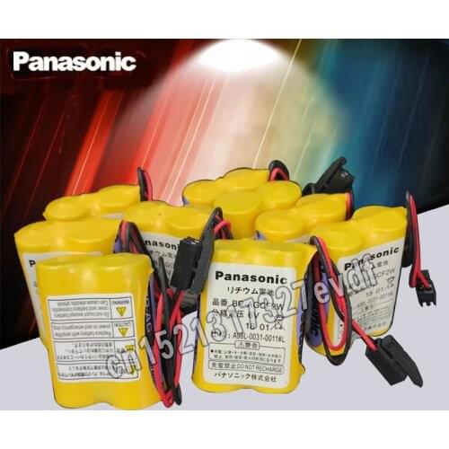 Panasonic 10pcs BR-AGCF2W Lithium 6V 2200mAh PLC battery A98L-0031-0011 A06B-6093-K00 batteries with black plugs connectors F