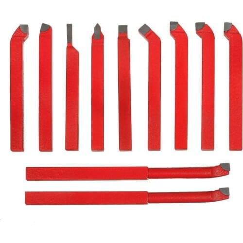 11Pcs 8mm/11mm Lathe Tools Boxed Hard Alloy Assorted Tipped Tool Set for Turning Machines