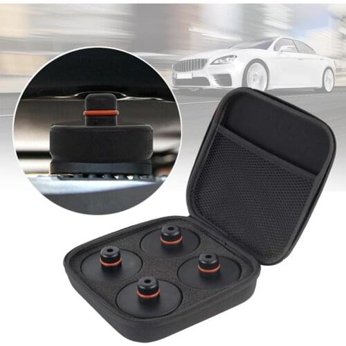 4Pcs Car Rubber Lifting Jack Pad Adapter Tool Chassis W/ Storage Case Suitable For Tesla Model 3 Model S Model X Car Accessory