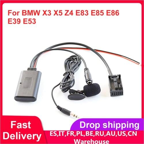 For BMW X3 X5 Z4 E83 E85 E86 E39 E53 Bluetooth Car Aux Auxiliary Line Adapter