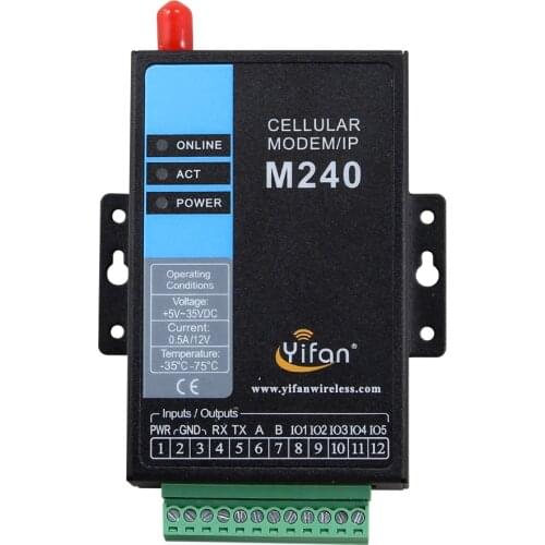 Free Shipping! M260-G RS232 RS485 Modbus Industrial DTU gprs modem with IO for SCADA AMR