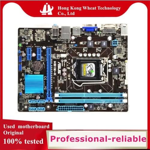 For ASUS H61M-K Motherboard Socket LGA 1155 DDR3 SATA2 For Intel H61 Original Desktop Used Mainboard