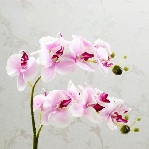 Silk Flower Artificial Flowers Single Branch Phalaenopsis Home Decoration Living Room Simulation Wedding Flower Arra 77cm long
