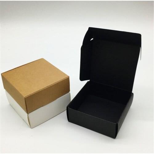 Yangxichen 50Pcs Cardboard Gift Box Festival Party Small Jewelry Square Chocolate Candy Packaging Cute Boxes