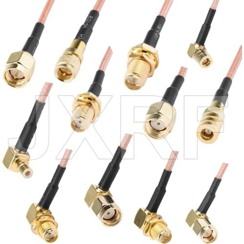 JXRF SMA / RP-SMA to SMA / RP SMA Male Plug & Female Jack Straight & Right angle RF Coaxial cable RG316
