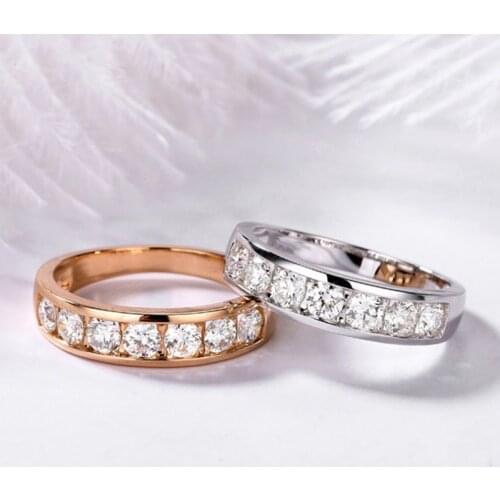 Seven Fine Diamonds Real S925 Sterling Silver Ring Women Rose Gold Luxury Jewelry Exquisite Elegant Engagement Advanced Wedding