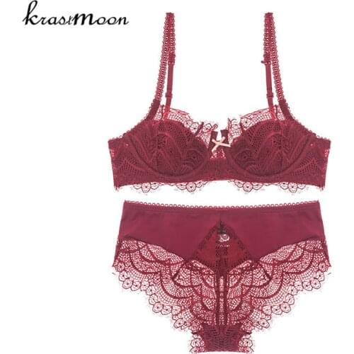 Push Up Sexy Bra Set Bras For Women Underwear Set Lace Eyelash Bra and Brief Set Comfortable Lace Bralette Lingerie Set BS48