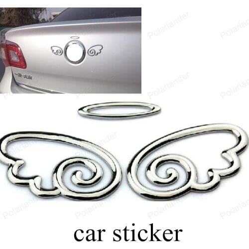 Hot sell metal 3D funny stickers little Angel Sticker Reflective Auto Logos Decals Car Truck Van Motorcycle Styling