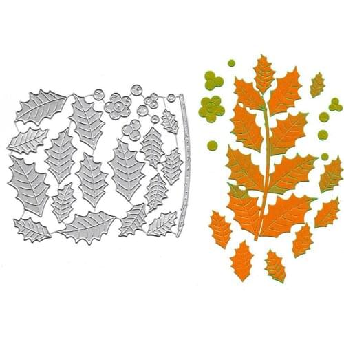 Leaves Metal Cutting Dies Scrapbooking Embossing Folders for Card Making Craft Stencil Slimline Dies Paper Mold