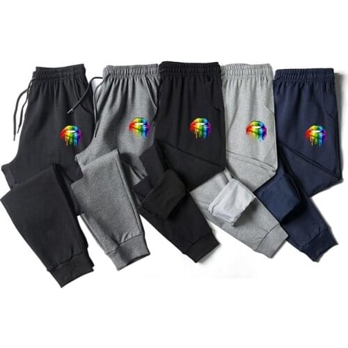 Mens Jogging Sweatpants Running Male Sport Fitness Sportswear Breathable Pants Homme Casual Cotton Trousers Pants Oversized