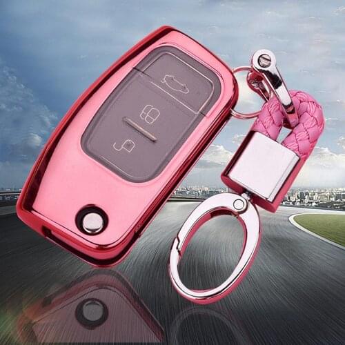 Soft TPU for Ford Focus Mk3 Key Cover for Ford Fiesta Focus 3 Ecosport Kuga ESCORT Escape Car Flip Folding Remote Key Case