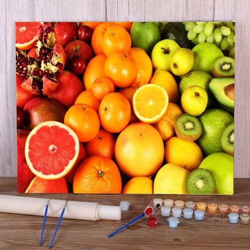 Fruit DIY Paint By Numbers Kit Oil Paints 50*70 Boards By Numbers Home Decor For Adults For Drawing Handicraft Art