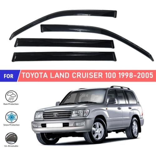 Window deflector for Toyota Land Cruiser 100 1998-2005 car window deflector wind guard vent sun rain visor cover car styling