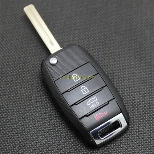 PINECONE for KIA OPTIMA SORENTO SOUL CARENS SPORTAGE Car Key Case 4 Buttons Uncut Brass Blade 1 Replace Remote Key ABS Shell 1PC