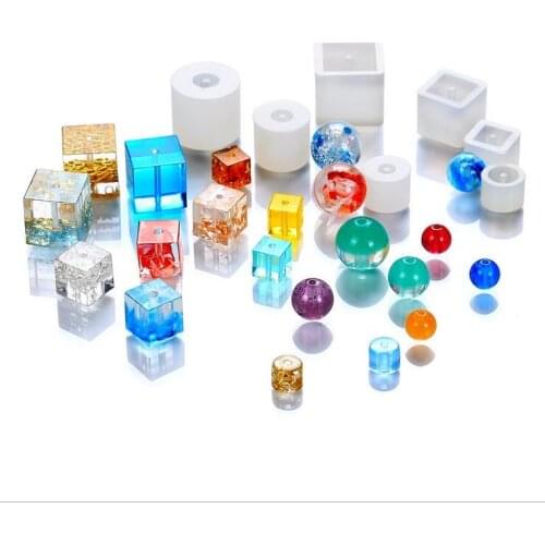 DIY Crystal Round Bead Pendant Epoxy Mold UV Resin Silicone Mold Manufacturing mold Jewelry Accessories