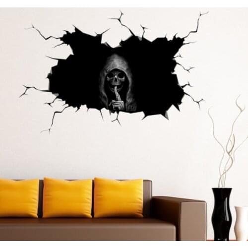 Halloween Silent Skull Sticker Window Home Decoration Decal Car Sticker Decor Wall Decoration