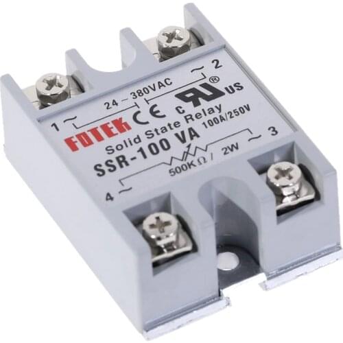 1pcs Solid State Relay Module SSR-100VA 100A Extermal control potentiometer Input 24-380VAC Output