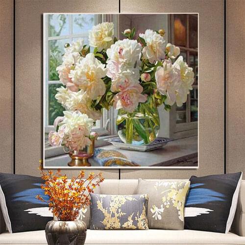 Flower Sunflower DIY 11CT Embroidery Cross Stitch Kits Craft Needlework Set Cotton Thread Printed Canvas Home Dropshipping