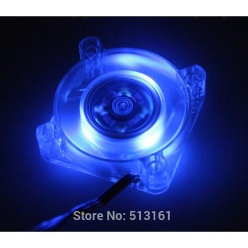2 PCS Gdstime DC Cooling Fan 12V 3Pin 4cm 40*40x10mm 40mm LED Blue For PC Computer