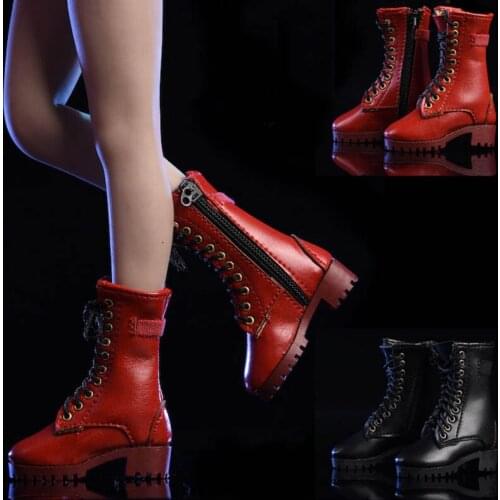 VS 19XG43 1/6 Scale Women zip mid leather boots shoes Female hollow Fashion Boots For 12" action figure Doll model Accessories