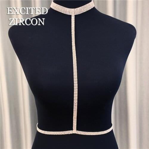 Sexy Rhinestone Bralette Body Harness Jewellery for Women Statment Crystal Chains Breast Body Necklaces Belt Jewelry Gift