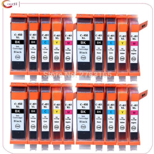 20 PCS Compatible PGI-450 CLI-451 ink cartridge For canon PIXMA MG5440 MG5540 MG6440 Ip7240 MX924 IX6540 IX6840 printer inkjet