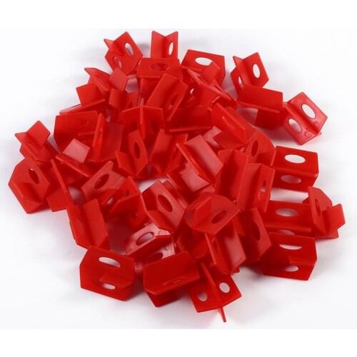 50PCS/Set 1/16'' Tile Leveling System Red 3 Side Spacer Cross And T Shape Ceramic Floor Wall Tools