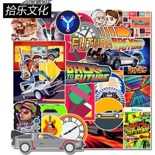 50pcs Back To The Future Marty Dr. Brown Stickers Kid Birthday Gift Guitar Laptop Luggage Bicycle Skateboard Car Sticker Toys
