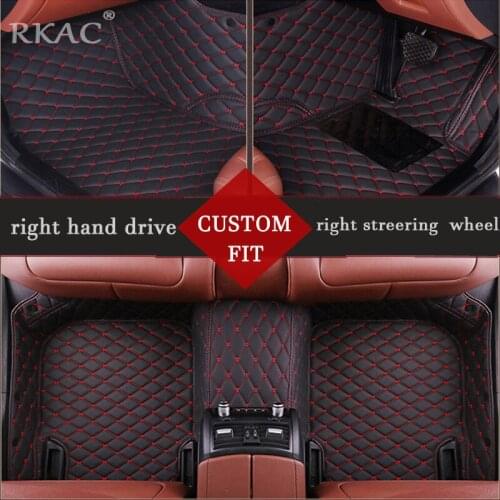 RKAC Custom fit right hand drive car floor mats for Jeep Grand Cherokee Wrangler Commander Compass Patriot carpet floor liner