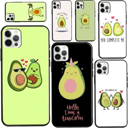 Funny Floral Avocado Unicorn For iPhone 12 mini 11 Pro Max Phone Case For iPhone 7 8 Plus 6S X XR XS Max SE 2020 Coque