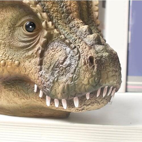 Dinosaur Head Flower Pot with Drainage Hole Small Plants Animal Planter Office Bonsai Plant Holder Decorations